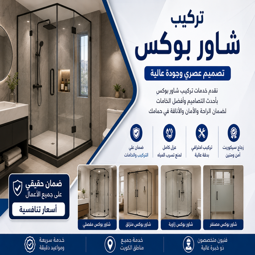 تركيب شاور - معلم شاور - شاور بوكس - الاتصال 50605027 - تركيب شاور بوكس - فنى شاور - تصليح شاور بوكس - SHOWER BOX